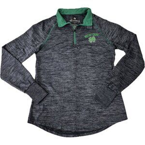 Notre Dame Women's Quarter-Zip Pullover Sweatshirt Colosseum Women's Medium Grey